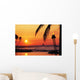 Sailboat And Tiki Torches Wall Mural