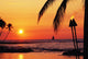 Sailboat And Tiki Torches Wall Mural
