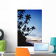 Fiji, Palm Trees Line The Beach At Twilight Wall Mural
