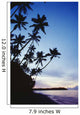 Fiji, Palm Trees Line The Beach At Twilight Wall Mural