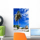 French Polynesia, Beach With Boat Wreck On Shore Wall Mural