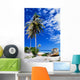 French Polynesia, Beach With Boat Wreck On Shore Wall Mural