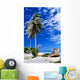 French Polynesia, Beach With Boat Wreck On Shore Wall Mural