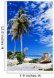 French Polynesia, Beach With Boat Wreck On Shore Wall Mural
