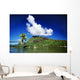 Scenic View Of Island And Puffy Cloud From Ocean Wall Mural
