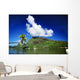 Scenic View Of Island And Puffy Cloud From Ocean Wall Mural