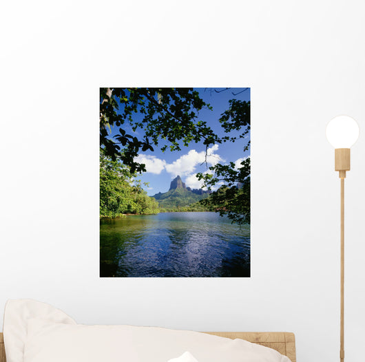 View Of Mount Rotui From Across Opunohu Bay Wall Mural