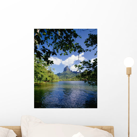 View Of Mount Rotui From Across Opunohu Bay Wall Mural