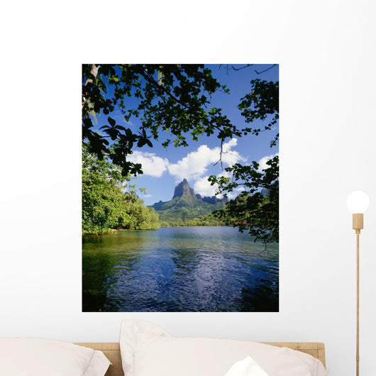 View Of Mount Rotui From Across Opunohu Bay Wall Mural