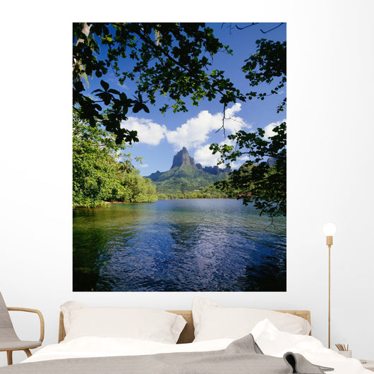 View Of Mount Rotui From Across Opunohu Bay Wall Mural
