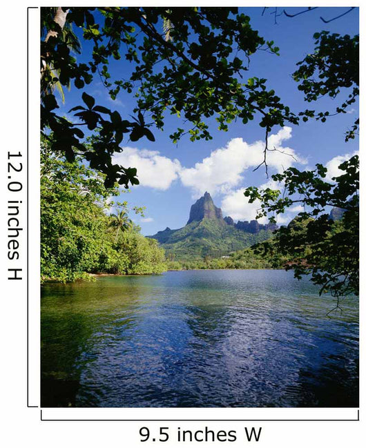 View Of Mount Rotui From Across Opunohu Bay Wall Mural