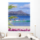 Canoe Paddlers With Orchid Lei In The Foreground Wall Mural