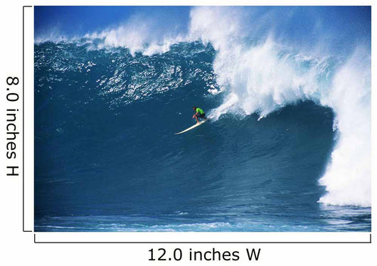 Hawaii, Oahu, North Shore, Waimea, Noah Johnson Riding Wave Wall Mural