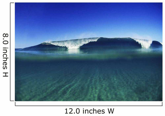 Wave Breaking In Distance, Glassy Turqouise Water In Foreground Wall Mural