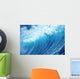 Inside Glassy, Blue Wave Curling Over, Closeup Wall Mural