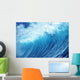 Inside Glassy, Blue Wave Curling Over, Closeup Wall Mural