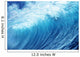 Inside Glassy, Blue Wave Curling Over, Closeup Wall Mural