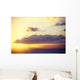 Hawaii, Sunset Over Niihau, From Kauai, Golden Sky Wall Mural