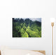 Hawaii, Kauai, Makalena Mountains, Lush Aerial View Of Mountain Ridges Wall Mural