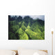 Hawaii, Kauai, Makalena Mountains, Lush Aerial View Of Mountain Ridges Wall Mural