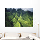 Hawaii, Kauai, Makalena Mountains, Lush Aerial View Of Mountain Ridges Wall Mural