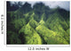 Hawaii, Kauai, Makalena Mountains, Lush Aerial View Of Mountain Ridges Wall Mural