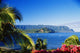 Ocean And Coastline Framed With Flowers And Palms Wall Mural
