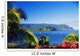 Ocean And Coastline Framed With Flowers And Palms Wall Mural