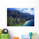 Hawaii, Kauai, Na Pali Coast, Aerial View Along Mountains Wall Mural