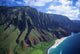 Hawaii, Kauai, Na Pali Coast, Aerial View Along Mountains Wall Mural