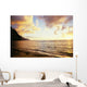 Hawaii, Kauai, Na Pali Coastline, Ke'e Beach At Sunset Wall Mural