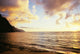 Hawaii, Kauai, Na Pali Coastline, Ke'e Beach At Sunset Wall Mural