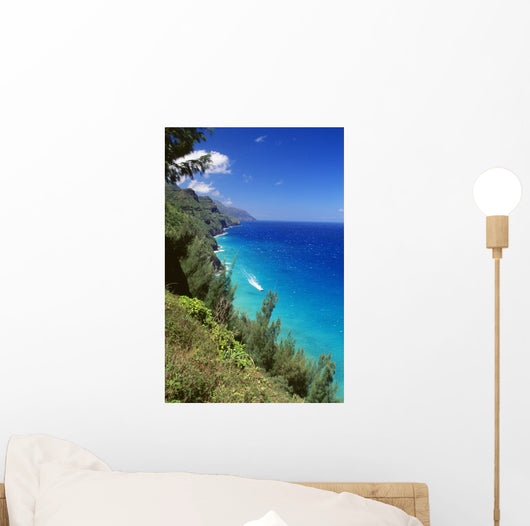 Hawaii, Kauai, Napali Coast, Dramatic Cliffs, Ocean Wall Mural