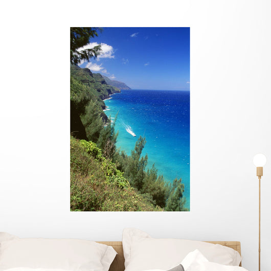 Hawaii, Kauai, Napali Coast, Dramatic Cliffs, Ocean Wall Mural