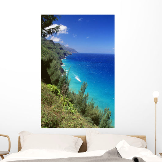 Hawaii, Kauai, Napali Coast, Dramatic Cliffs, Ocean Wall Mural
