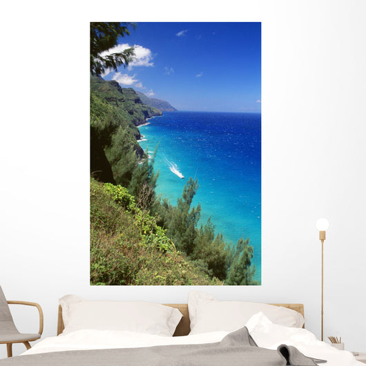 Hawaii, Kauai, Napali Coast, Dramatic Cliffs, Ocean Wall Mural