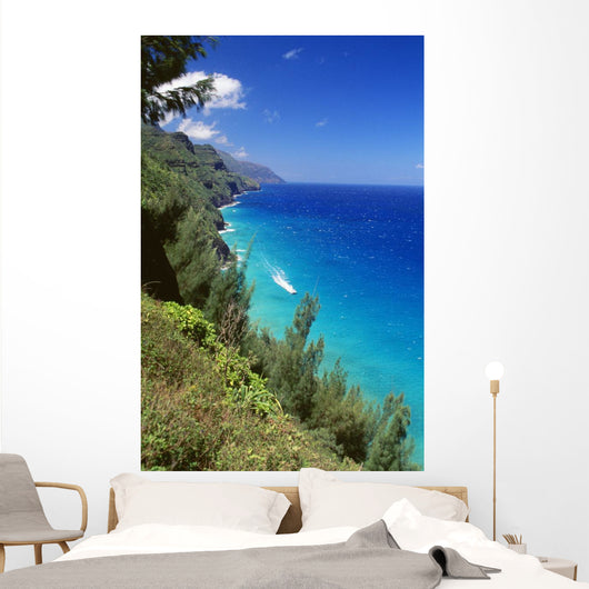 Hawaii, Kauai, Napali Coast, Dramatic Cliffs, Ocean Wall Mural