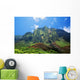 Hawaii, Kauai, Napali Coast, Kalalau Mountains, Blue Sky Wall Mural
