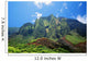 Hawaii, Kauai, Napali Coast, Kalalau Mountains, Blue Sky Wall Mural
