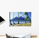 French Polynesia, Tahiti, Bora Bora Coast With Palm Trees Wall Mural