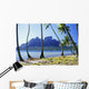 French Polynesia, Tahiti, Bora Bora Coast With Palm Trees Wall Mural
