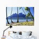 French Polynesia, Tahiti, Bora Bora Coast With Palm Trees Wall Mural