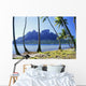 French Polynesia, Tahiti, Bora Bora Coast With Palm Trees Wall Mural