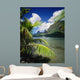 View From Across Cook's Bay With Sailboat Moored Wall Mural