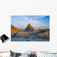 A Red Sunrise Illuminates The Hills In Badlands National Park Wall Mural