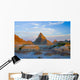 A Red Sunrise Illuminates The Hills In Badlands National Park Wall Mural
