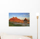 A Red Sunrise Illuminates The Hills In Badlands National Park Wall Mural