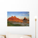 A Red Sunrise Illuminates The Hills In Badlands National Park Wall Mural