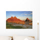 A Red Sunrise Illuminates The Hills In Badlands National Park Wall Mural