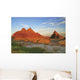 A Red Sunrise Illuminates The Hills In Badlands National Park Wall Mural